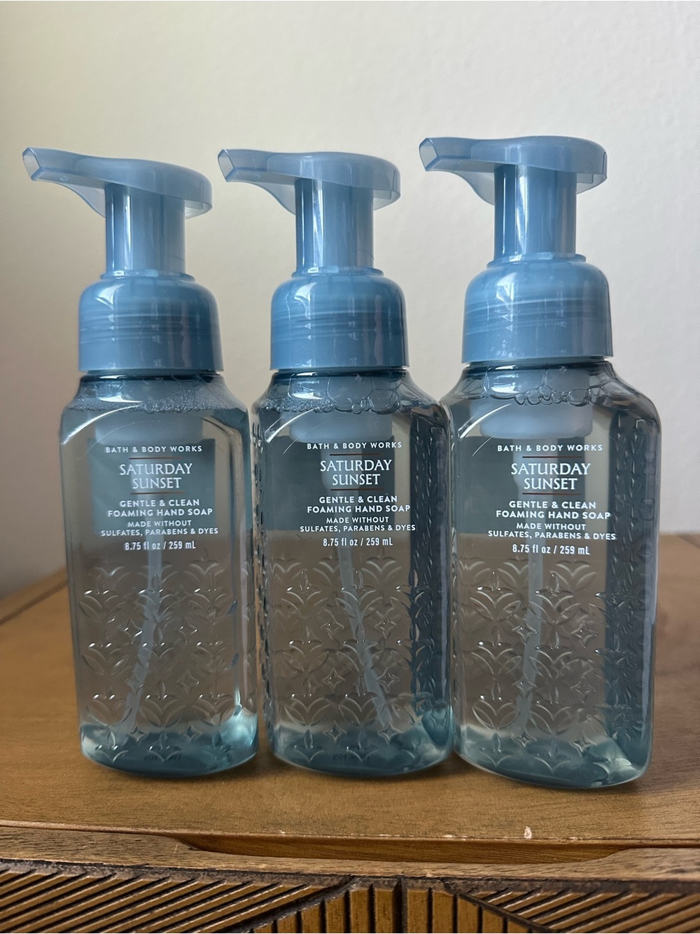 X3 bath and body works SATURDAY SUNSET foaming hand soaps NEW